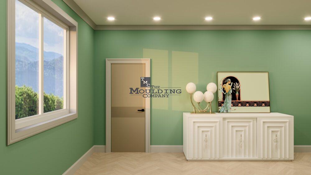 Using moulding baseboard crown and casing to decorate the cozy home