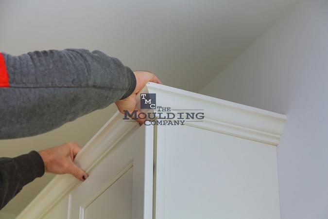 Matching the same crown moulding for kitchen cabinet