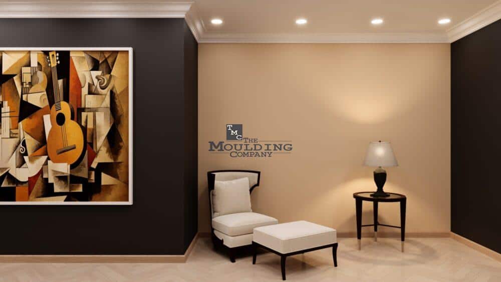 Beautiful interior design home with wooden baseboard and elegant crown