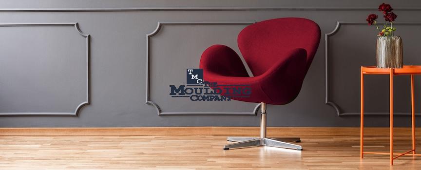 Interior hardwood baseboard and flooring