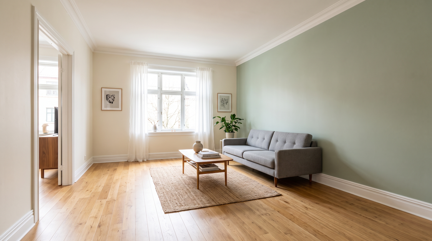 Durable interior trim with baseboards and door casings installed in a modern rental property for easy maintenance